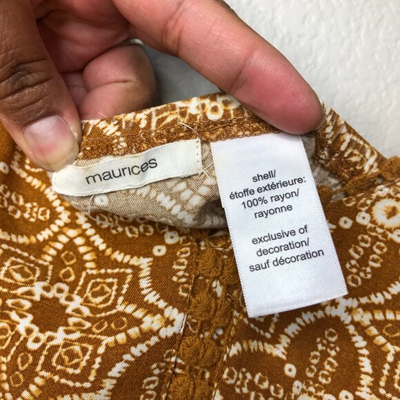 Maurices Mustard Yellow V-neck Fit And Flare Dress Women's See Measurements GUC! - Picture 6 of 12